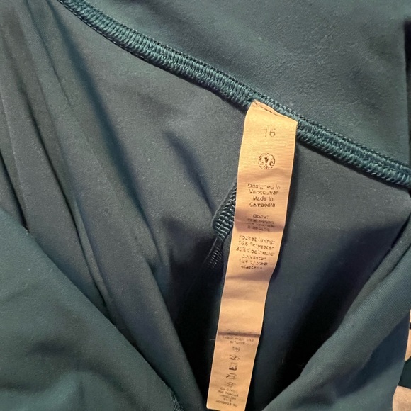 Lululemon High Rise Blue Tights Size 16 - Picture 2 of 3